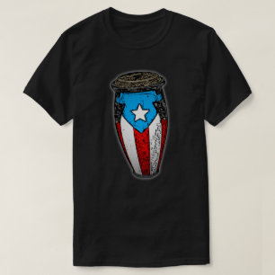 Puerto Rican Flag Conga Drum  T-Shirt