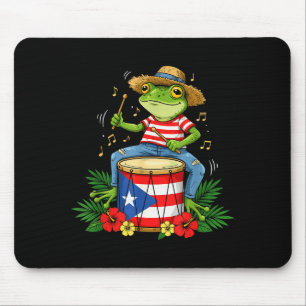 Puerto Rican Flag Coqui Frog Puerto Rico Hispanic Mouse Pad