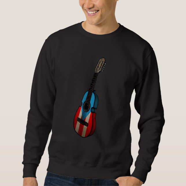 Puerto Rican Flag Cuatro Boricua Sweatshirt (Front)