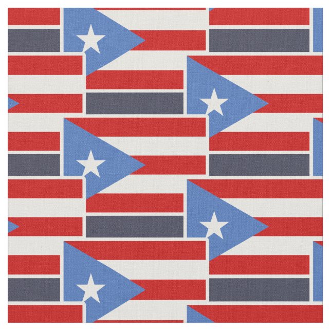 Puerto Rican Flag Fabric (Close Up)