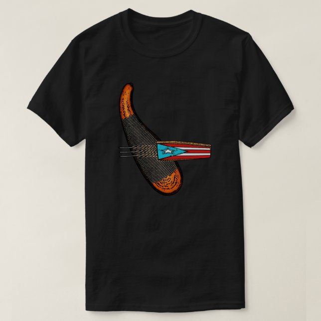 Puerto Rican Flag Guiro Boricua Intruments T-Shirt (Design Front)