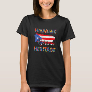 Puerto Rican Flag Hispanic Heritage Boricua Puerto T-Shirt