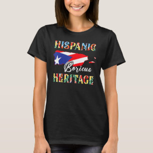 Puerto Rican Flag Hispanic Heritage Boricua Puerto T-Shirt