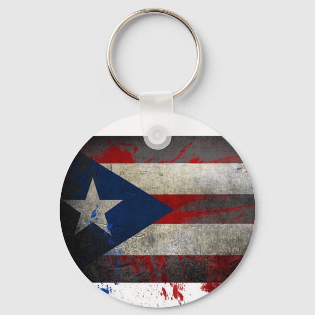Puerto Rican Flag Keychain (Front)