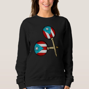 Puerto Rican Flag Maracas Boricua Sweatshirt