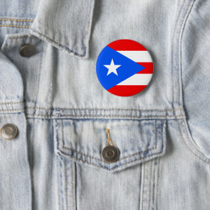 Puerto Rican Flag (Puerto Rico) 6 Cm Round Badge
