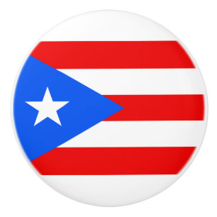 Puerto Rican Flag (Puerto Rico) Ceramic Knob
