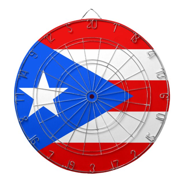 Puerto Rican Flag (Puerto Rico) Dartboard (Front)
