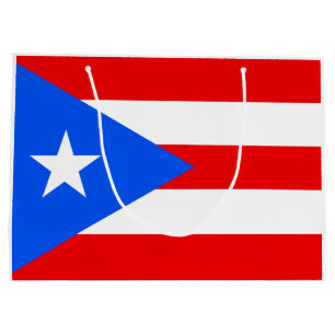 Puerto Rican Flag (Puerto Rico) Large Gift Bag
