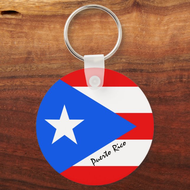 Puerto Rican Flag & Puerto Rico, patriots /sports Key Ring (Front)