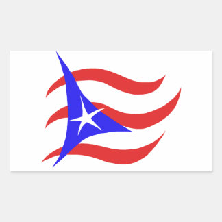 Puerto Rican Flag Rectangular Sticker