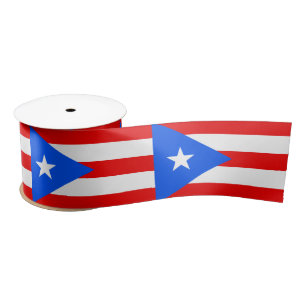 Puerto Rican Flag ribbon, Puerto Rico /sports Satin Ribbon