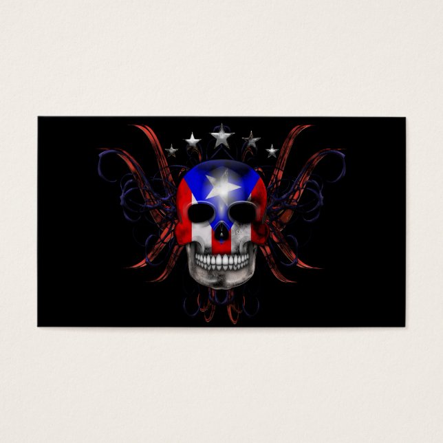 Puerto Rican Flag - Skull (Front)