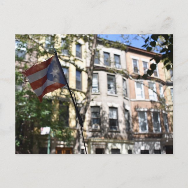 Puerto Rican Flag Upper West Side New York City Postcard (Front)