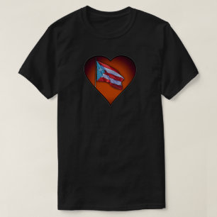 Puerto Rican Flags Boricua Heart, Puerto Rico T-Shirt