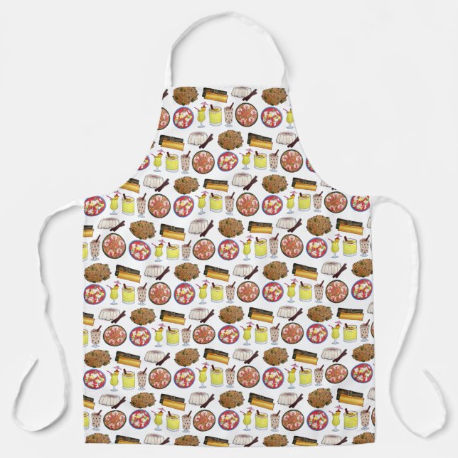 Puerto Rican Food Cuisine Love Puerto Rico Foodie Apron (Front)