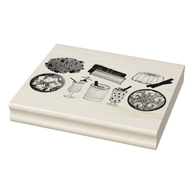 Puerto Rican Food Cuisine Love Puerto Rico Foodie Rubber Stamp (Stamp)
