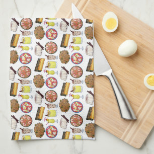 Puerto Rican Food Cuisine Love Puerto Rico Foodie Tea Towel