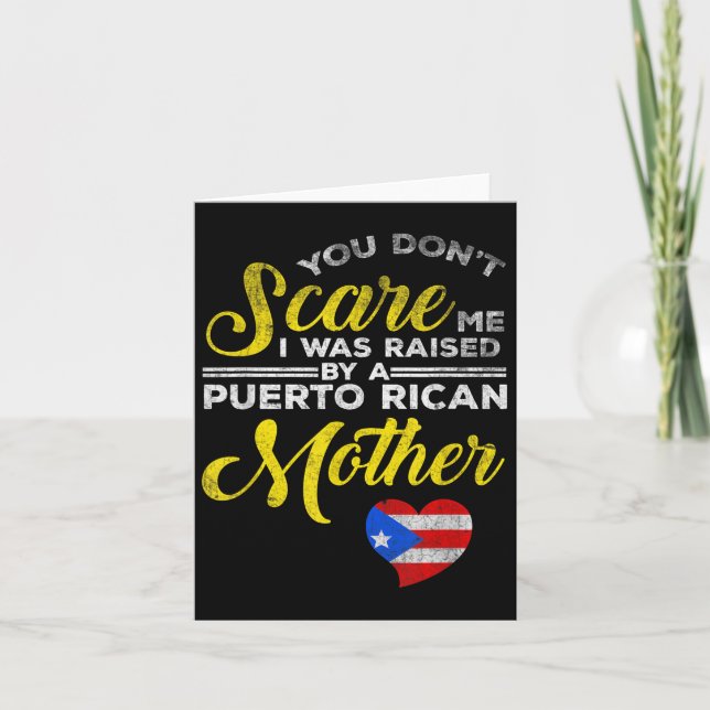 Puerto Rican Funny Quote Puerto Rico Pride Distres Card (Front)