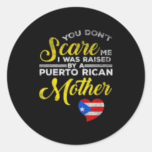 Puerto Rican Funny Quote Puerto Rico Pride Distres Classic Round Sticker