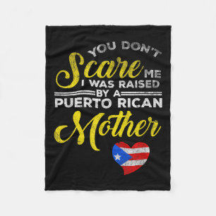 Puerto Rican Funny Quote Puerto Rico Pride Distres Fleece Blanket