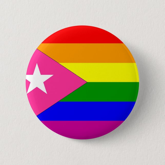 Puerto Rican Gay Pride Flag 6 Cm Round Badge (Front)