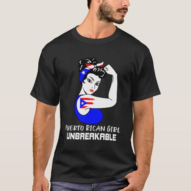 Puerto Rican Girl Unbreakable T-Shirt (Front)