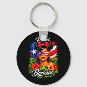 Puerto Rican Girls Boricua Puerto Rico Heritage Key Ring