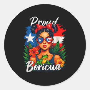 Puerto Rican Girls Boricua Puerto Rico Heritage Me Classic Round Sticker