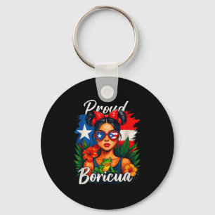 Puerto Rican Girls Boricua Puerto Rico Heritage Me Key Ring