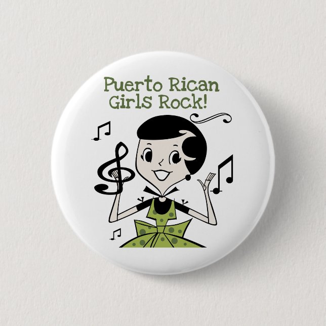 Puerto Rican Girls Rock 6 Cm Round Badge (Front)