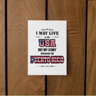 Puerto Rican heritage Puerto RIco USA Quote Postcard