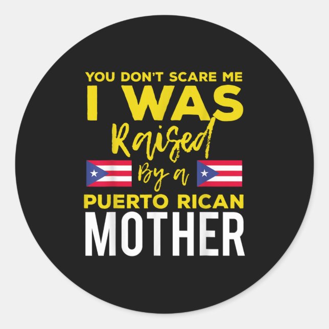 Puerto Rican Joke Quote Puerto Rico Pride  Classic Round Sticker (Front)