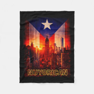 Puerto rican ny men women taino flag puerto rico fleece blanket