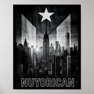 Puerto rican ny men women taino flag puerto rico poster