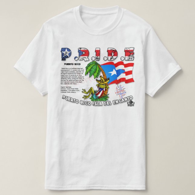 Puerto Rican P.R.I.D.E - T-Shirt (Design Front)