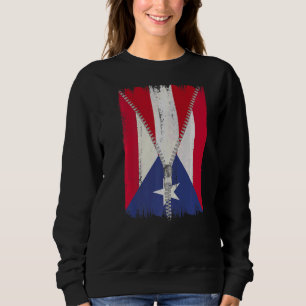 Puerto Rican Peruvian Flag Puerto Rico Peru Zip Pr Sweatshirt
