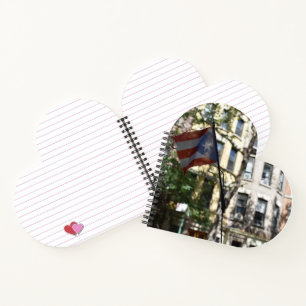 Puerto Rican Pride New York City Brownstones Photo Notebook
