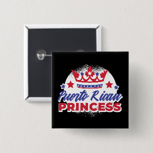 Puerto Rican Princess Cute Boricua Girl Pride 15 Cm Square Badge
