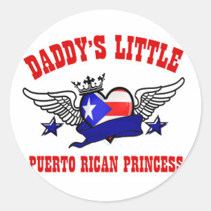 puerto rican princess designs classic round sticker