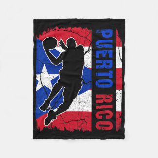 Puerto Rican Sketll Player Puerto Rico Flag Sketll Fleece Blanket