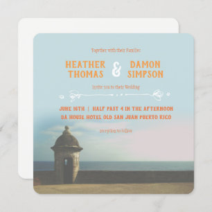 Puerto Rican Sunset Wedding Invitation