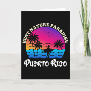 Puerto Rican, Surfing, Vintage Puerto Rico Card