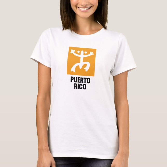 Puerto Rican Taino Coquí symbol White T-Shirt (Front)