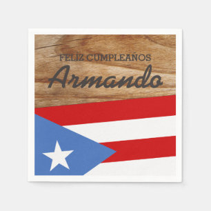 Puerto Rican Theme Flag Napkin