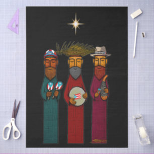 Puerto Rican Three Wise Men – Parranda Tissue Paper