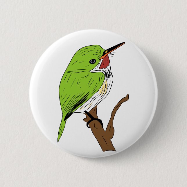 Puerto Rican Tody 6 Cm Round Badge (Front)