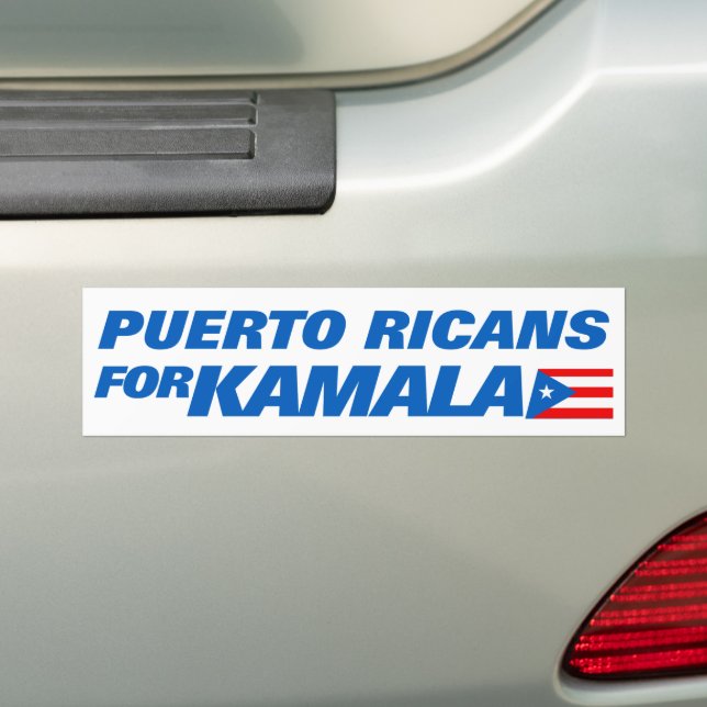 Puerto Ricans for Kamala Harris 2024 Bumper Sticker (On Car)