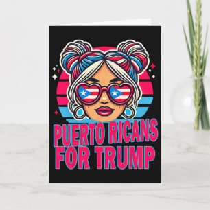 Puerto Ricans For Trump Presidential Election Card