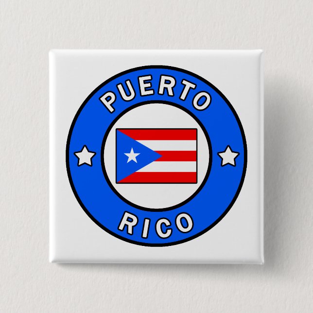 Puerto Rico 15 Cm Square Badge (Front)